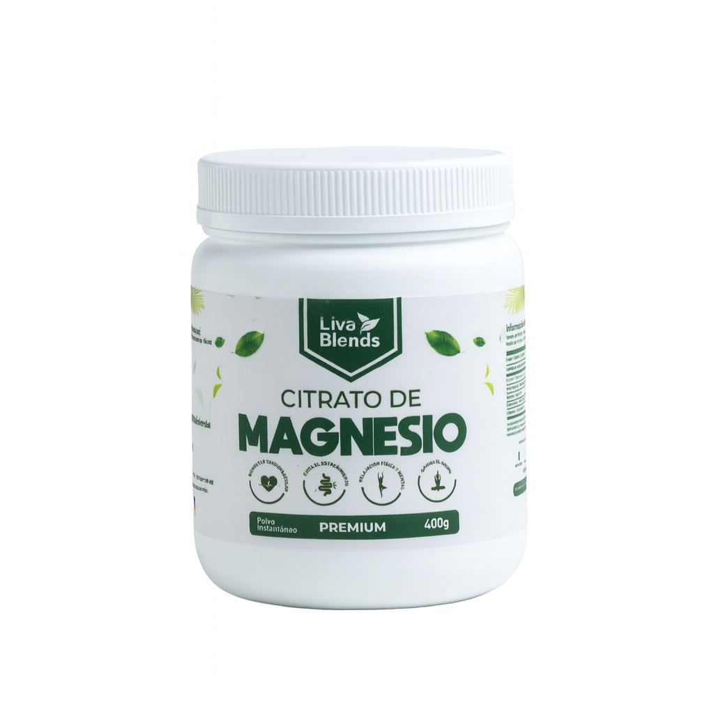 🟢 Citrato de Magnesio Premium – Liva Blends (400g)